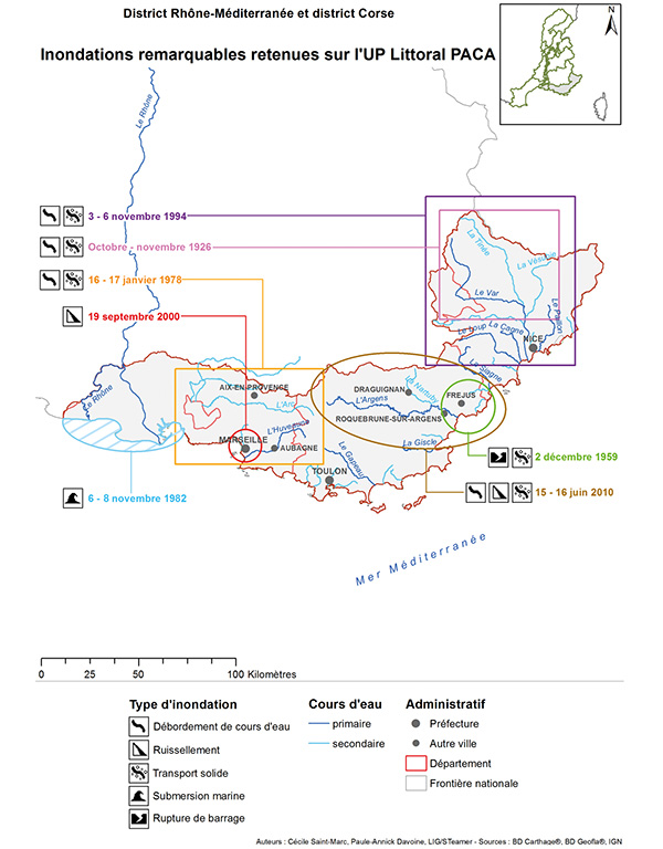 carte inondations région PACA